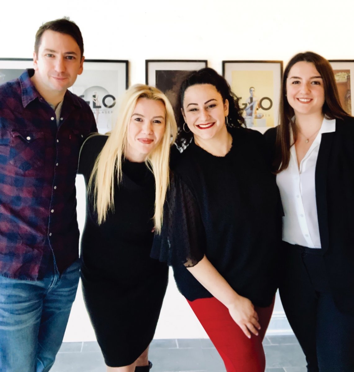 From left to right: The team at O’Connor & Tate, Alex Jordaan, developer; Sonia Mylonas, CEO/Owner; Eleni Louca, designer; Loulou Chryssides, content writer. Not pictured: Ilias Benetos, developer. Image credit: Alex Jordaan.